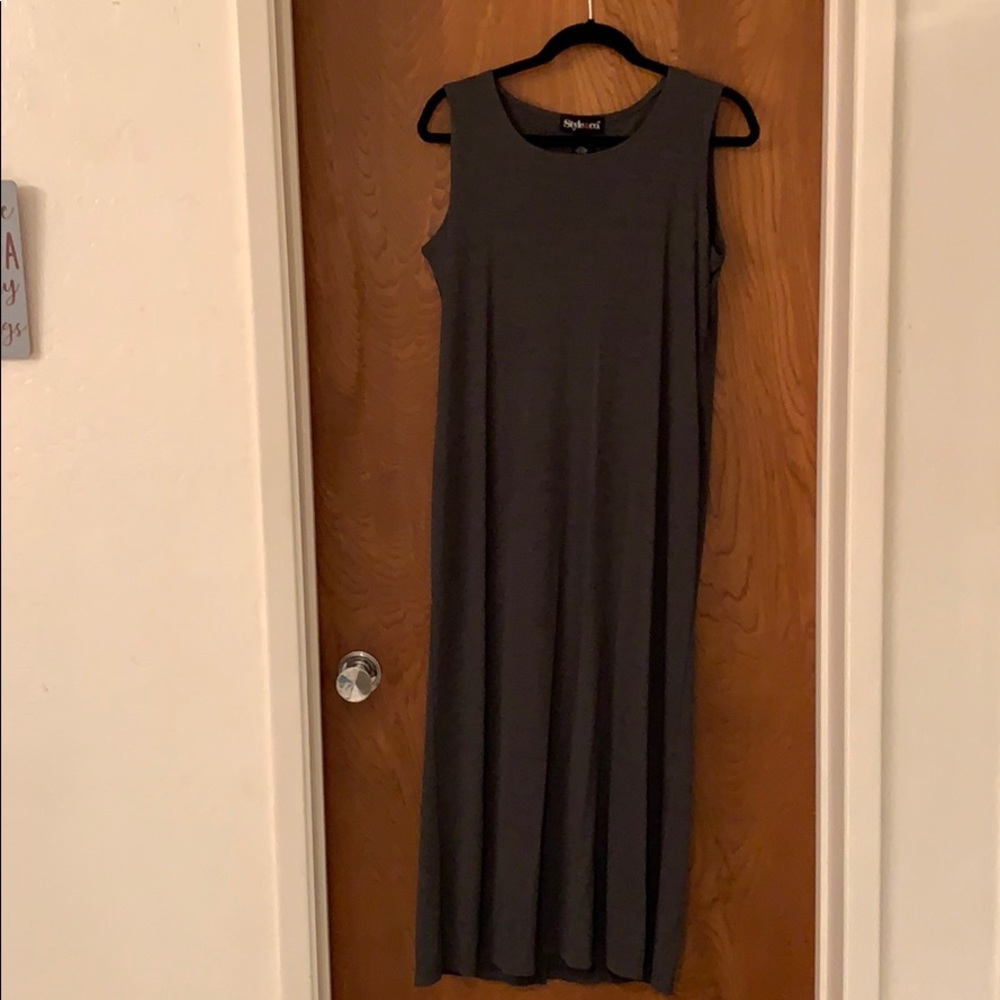 Gray maxi dress